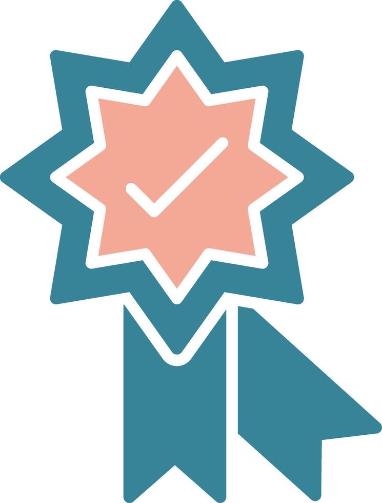 Badge Glyph Two Color Icon vector