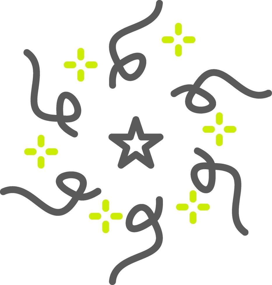Firework Line Two Color Icon vector
