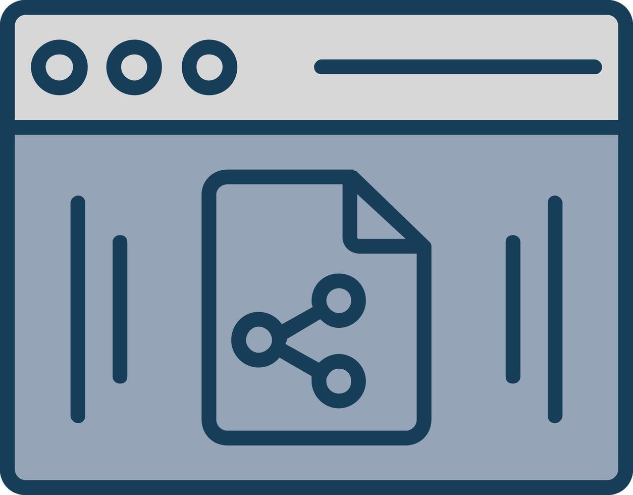 File Sharing Line Filled Grey Icon vector