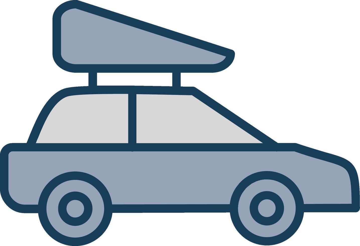 Family Car Line Filled Grey Icon vector