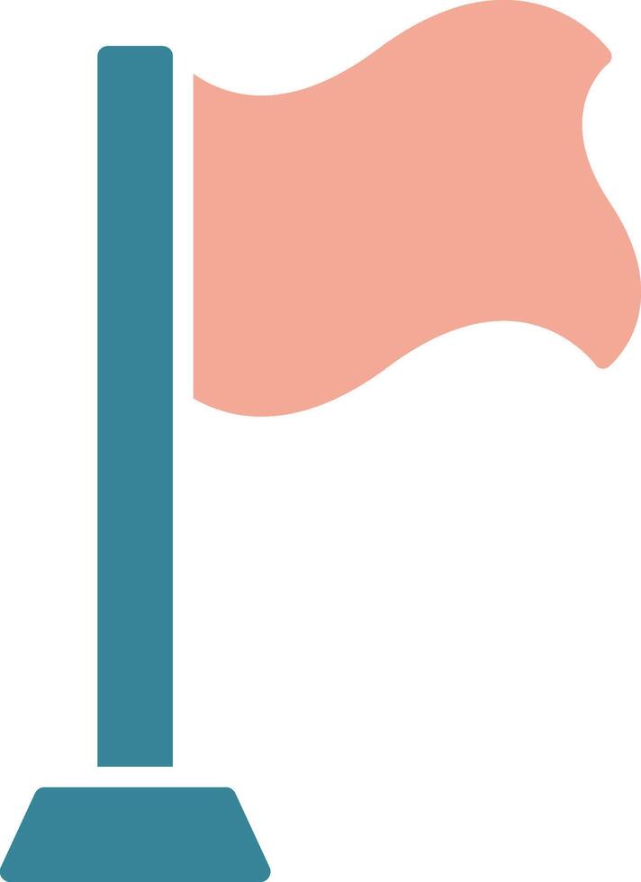 Flag Glyph Two Color Icon vector