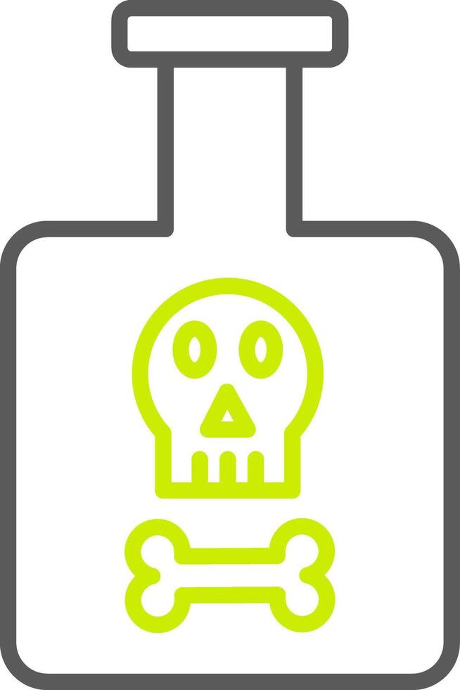 Poison Line Two Color Icon vector