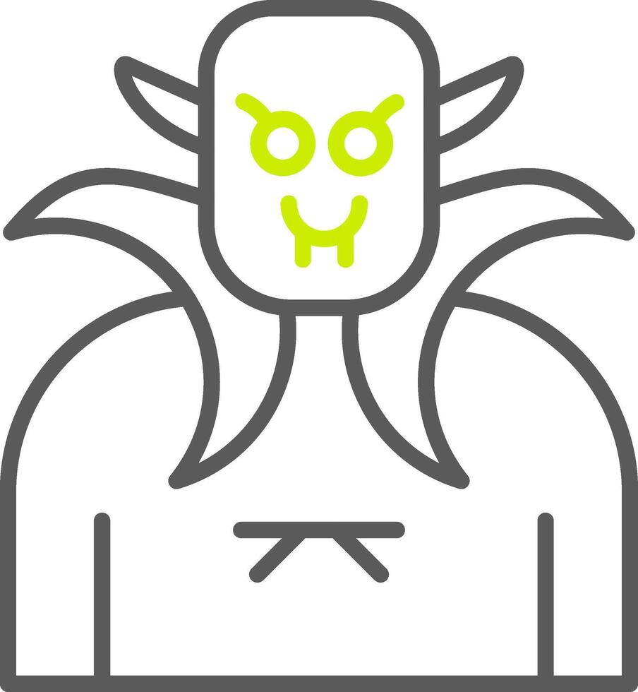 Vampire Line Two Color Icon vector