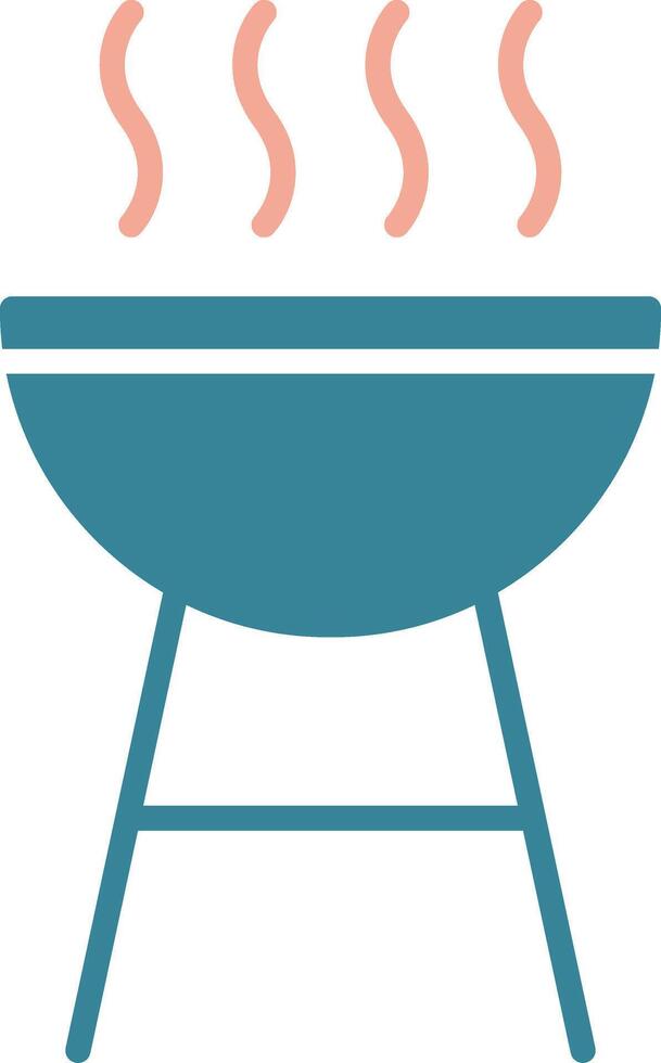 Barbecue Glyph Two Color Icon vector