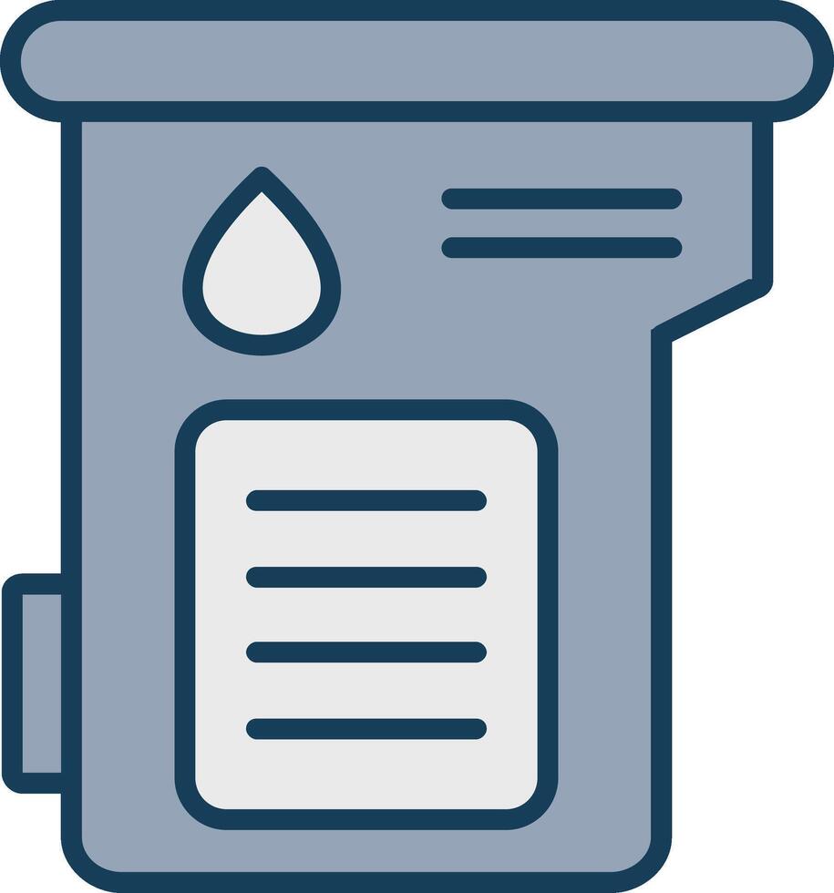Cartridge Line Filled Grey Icon vector