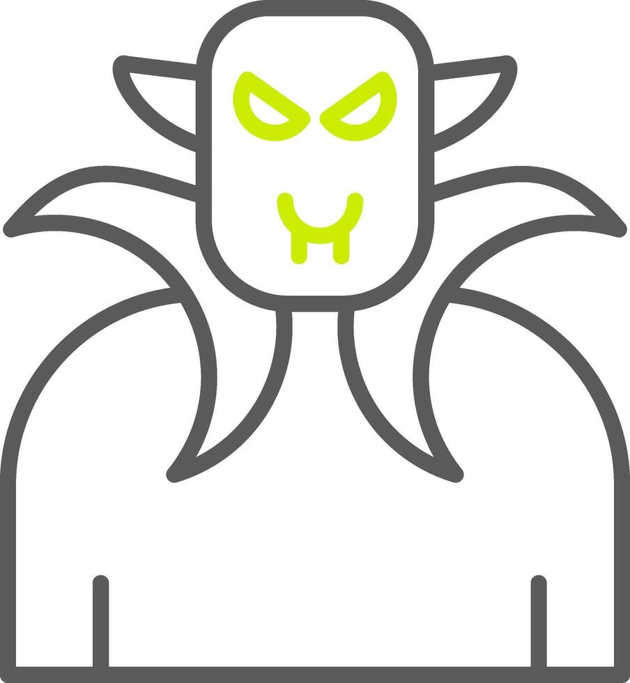 Dracula Line Two Color Icon vector