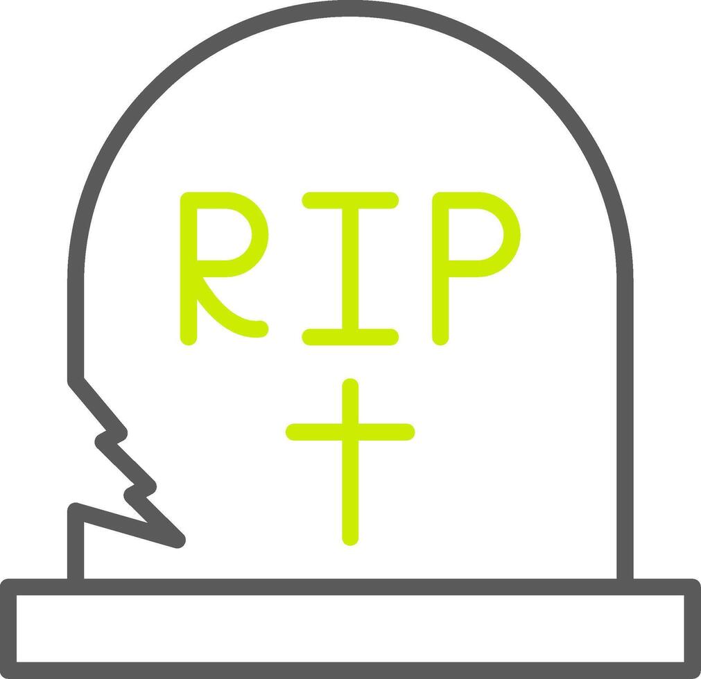 Tombstone Line Two Color Icon vector