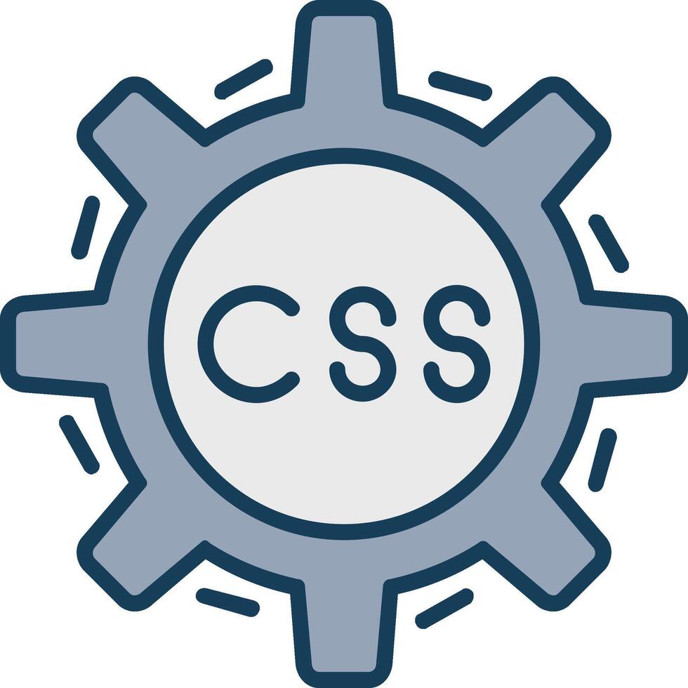 Css Coding Line Filled Grey Icon vector