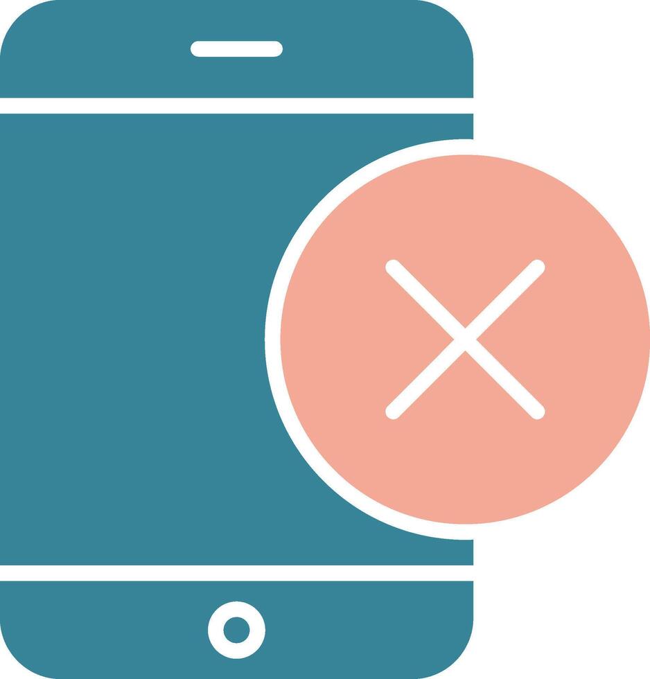 Smartphone Glyph Two Color Icon vector