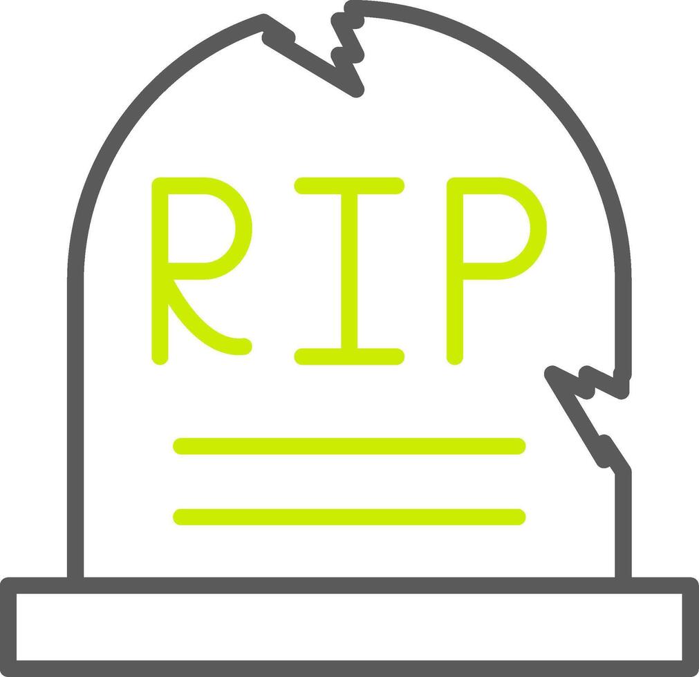 Tomb Line Two Color Icon vector