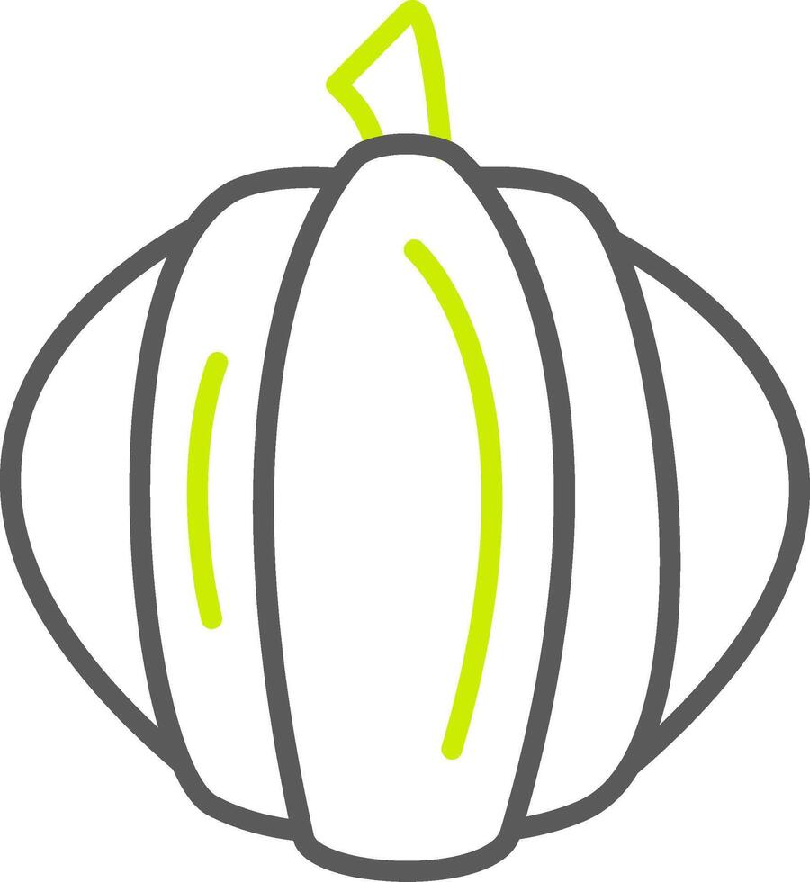 línea de calabaza icono de dos colores vector