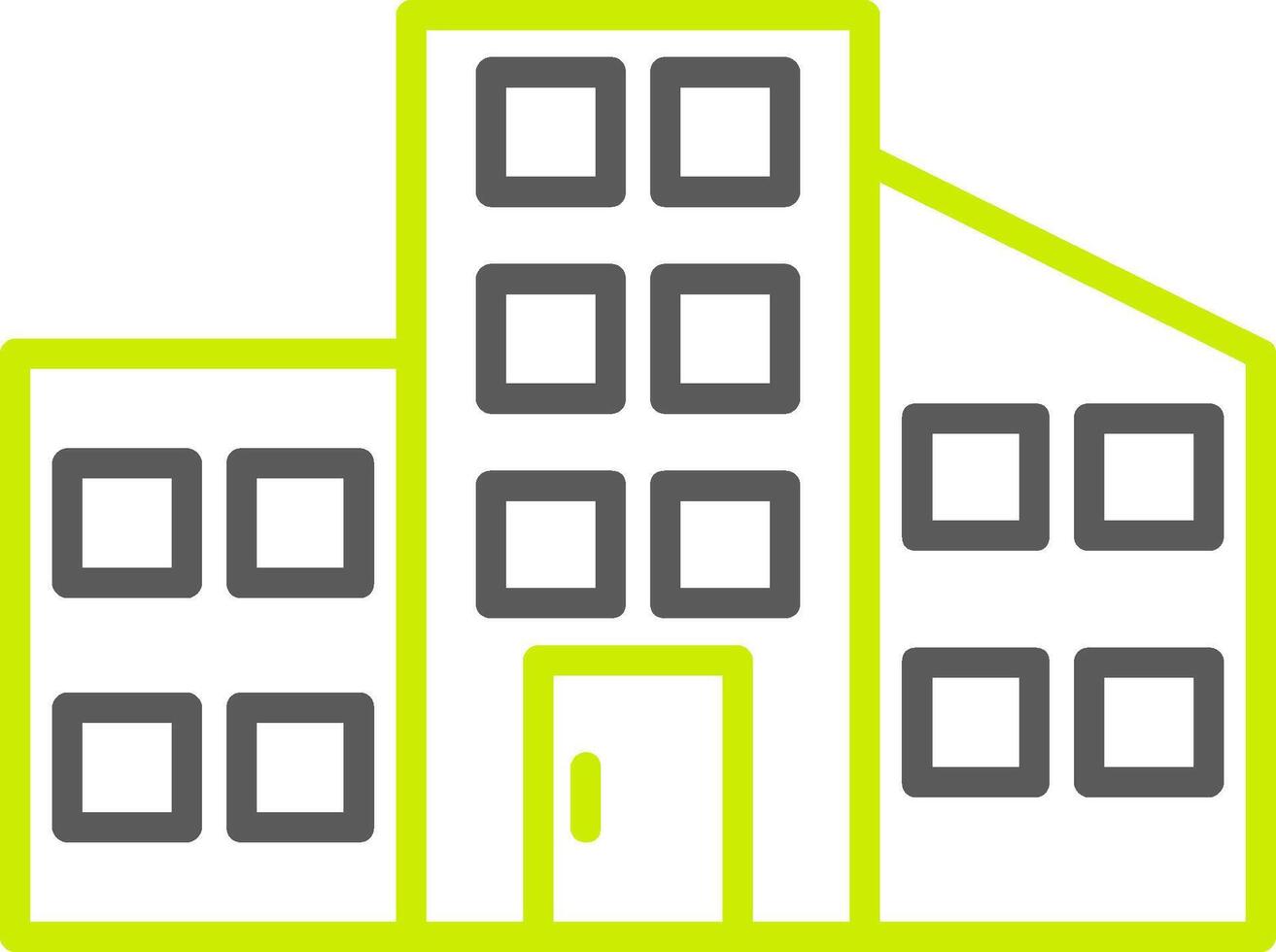 Building Line Two Color Icon vector