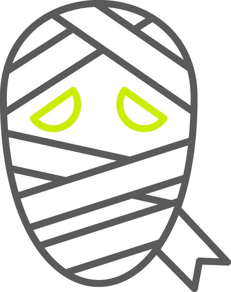 Mummy Line Two Color Icon vector