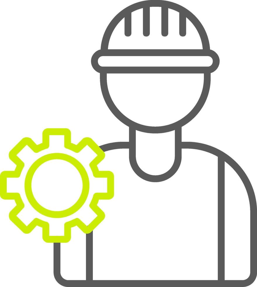 Worker Line Two Color Icon vector