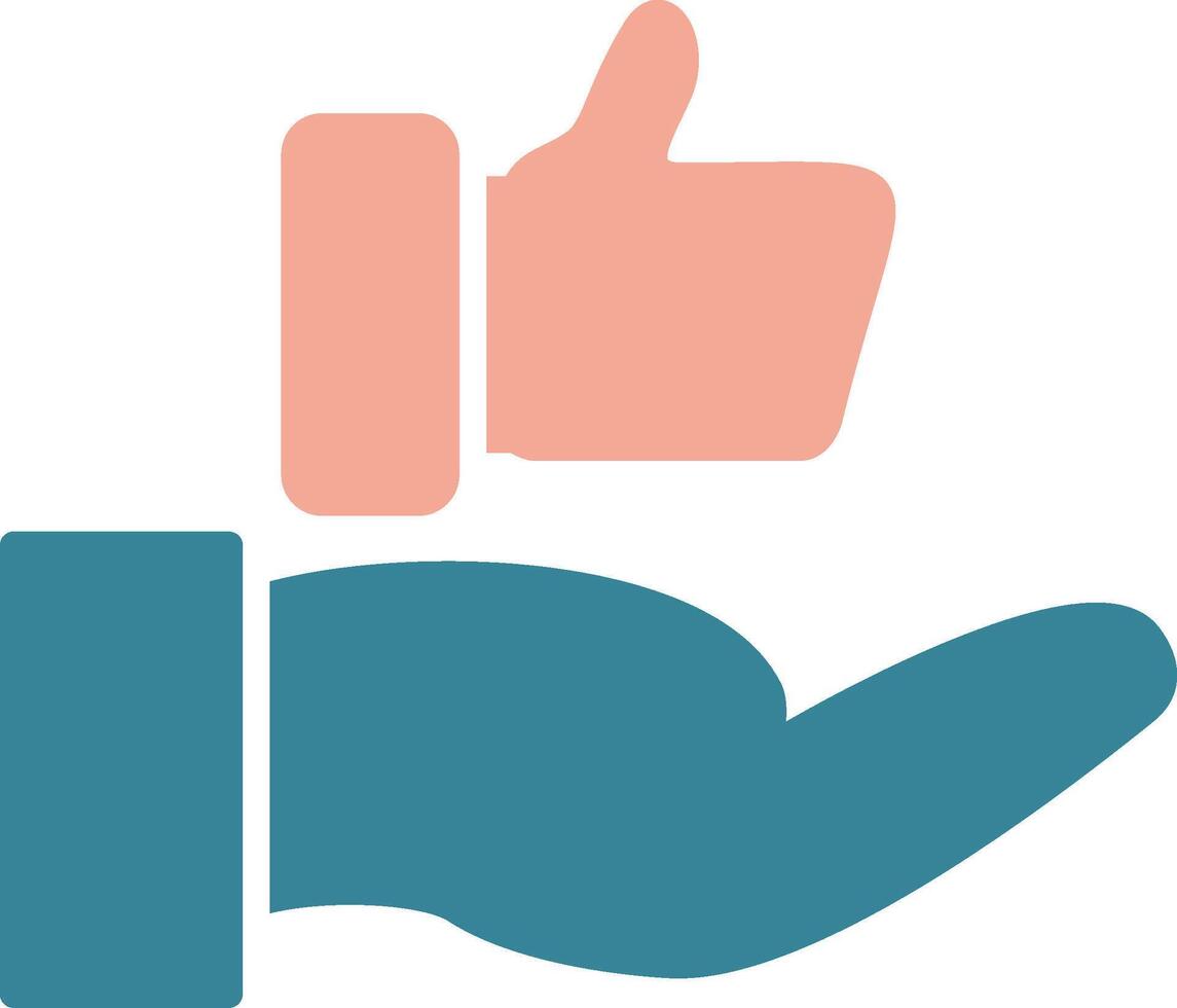 Customer Satisfaction Glyph Two Color Icon vector