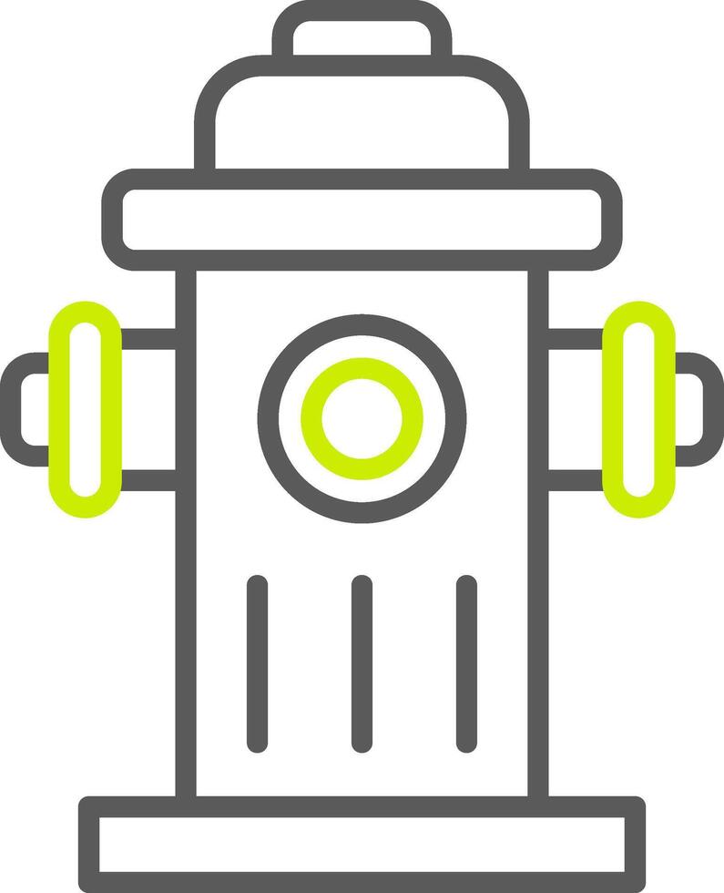 Fire Hydrant Line Two Color Icon vector