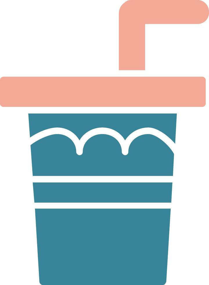 Soda Drink Glyph Two Color Icon vector
