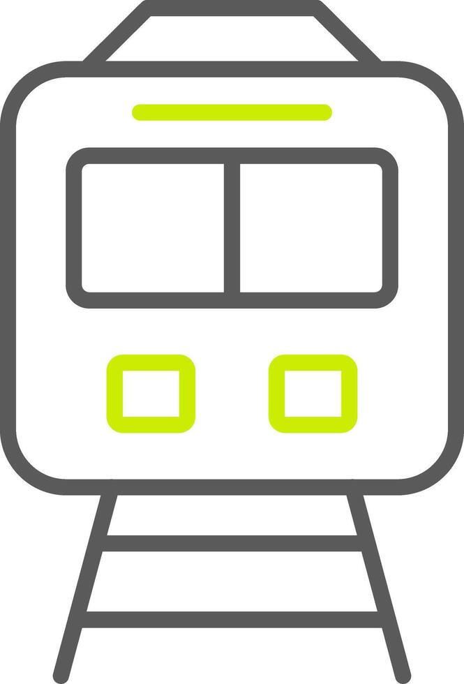 Train Line Two Color Icon vector