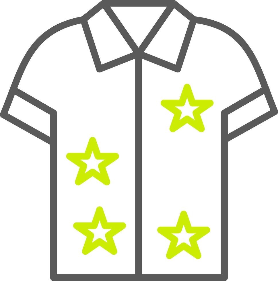 Hawaiian Shirt Line Two Color Icon vector