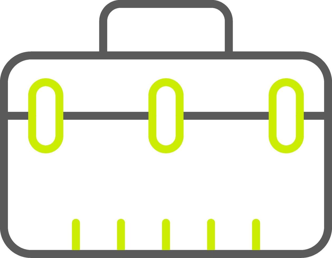 Suitcase Line Two Color Icon vector