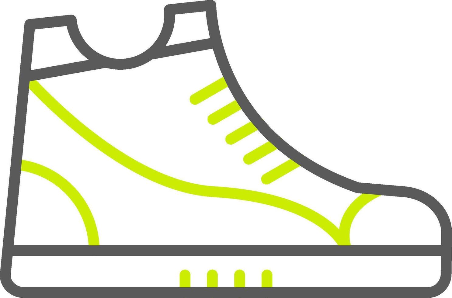 zapatilla de deporte línea dos color icono vector