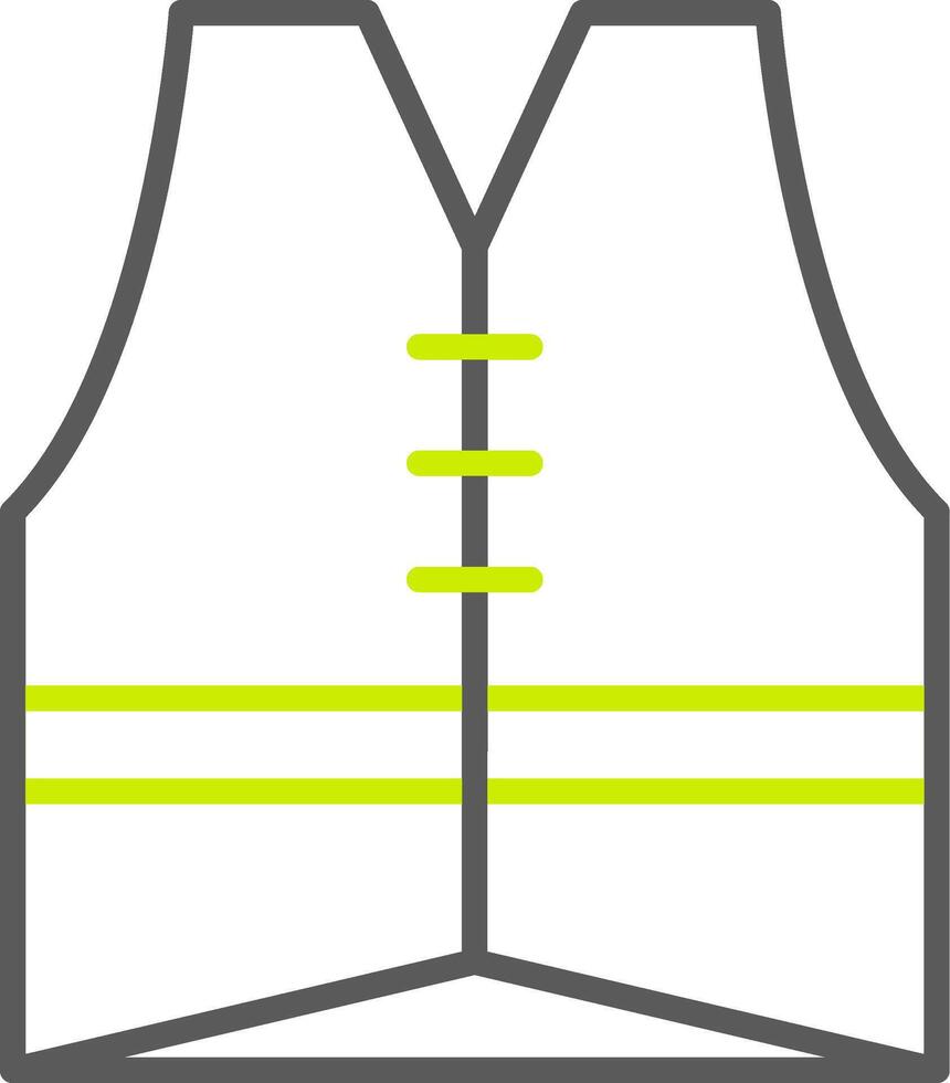 Vest Line Two Color Icon vector