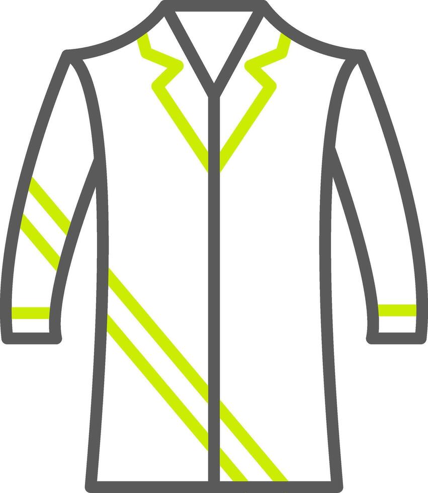 Coat Line Two Color Icon vector