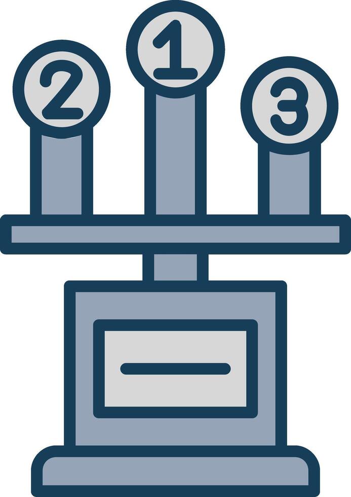Leaderboard Line Filled Grey Icon vector
