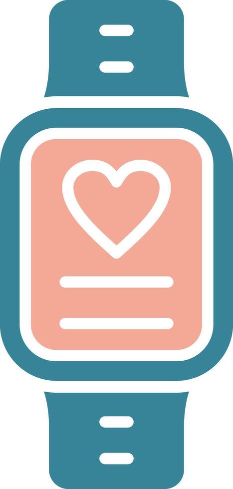 Watch Glyph Two Color Icon vector