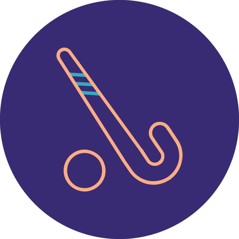 Hockey Line Two Color Circle Icon vector