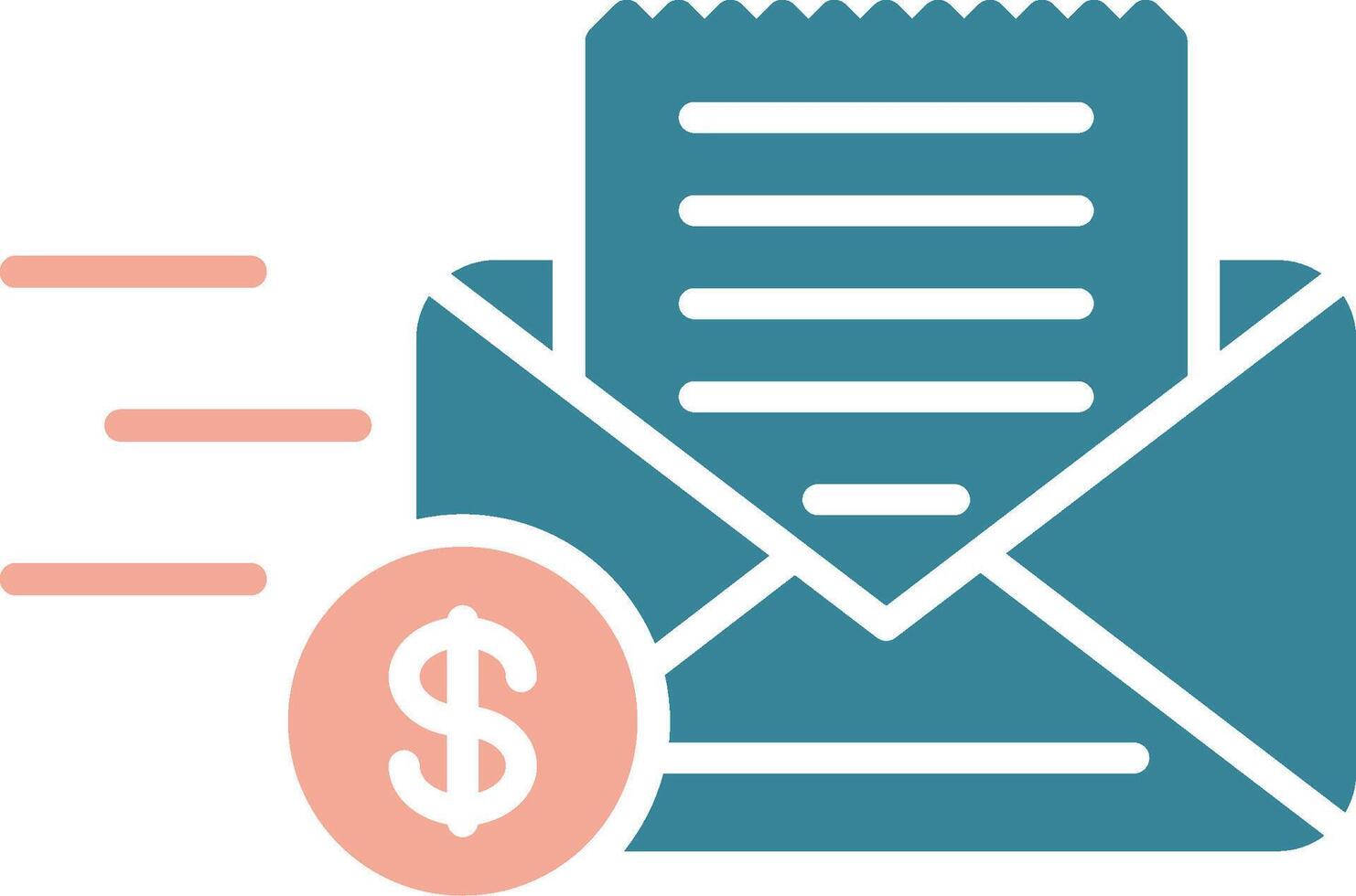 Envelope Glyph Two Color Icon vector