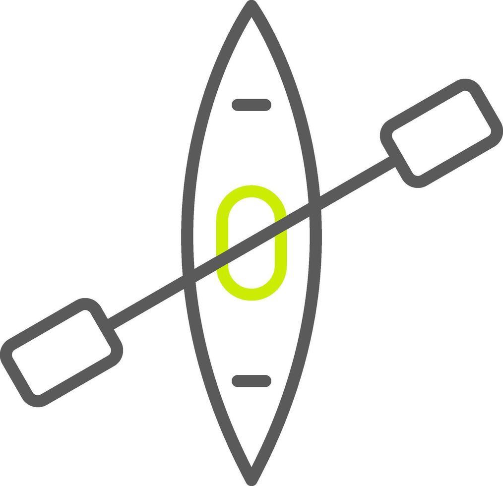 Canoe Line Two Color Icon vector