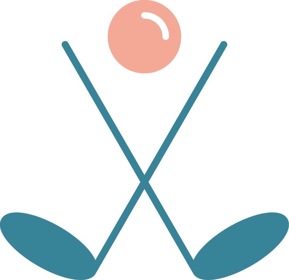 Golf Glyph Two Color Icon vector