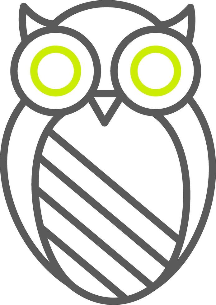 Owl Line Two Color Icon vector