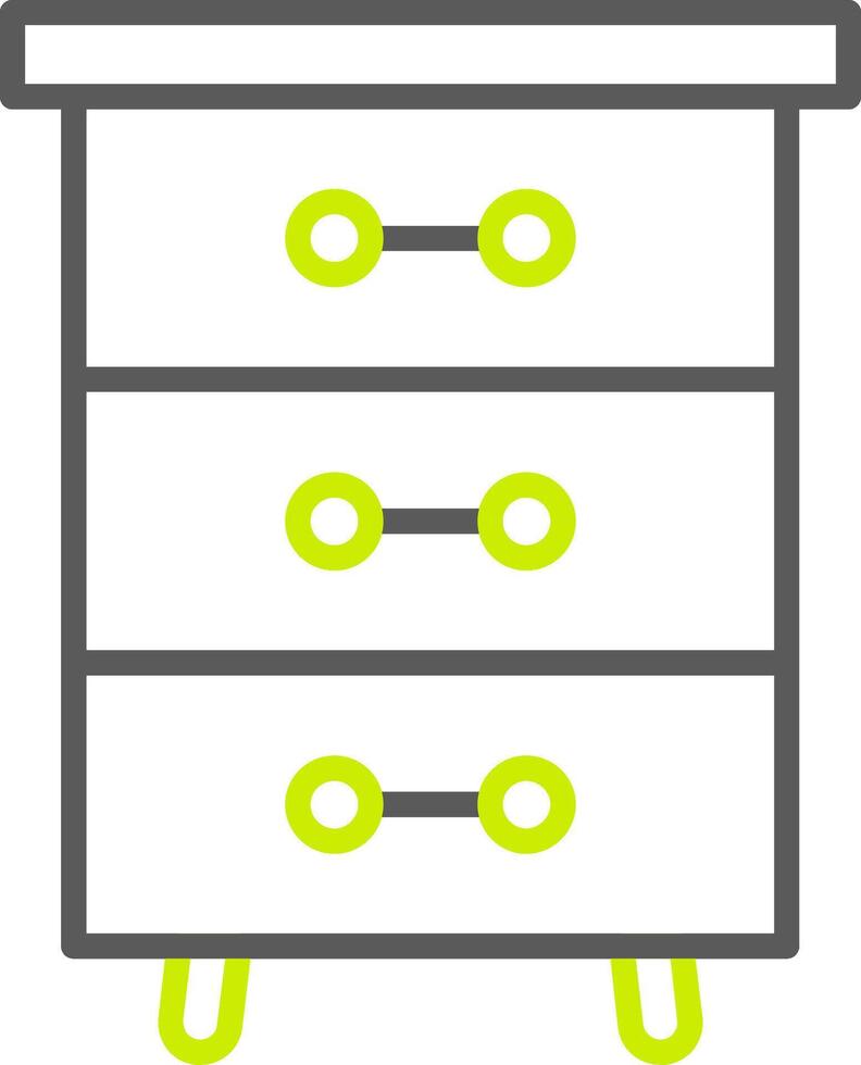 Drawers Line Two Color Icon vector