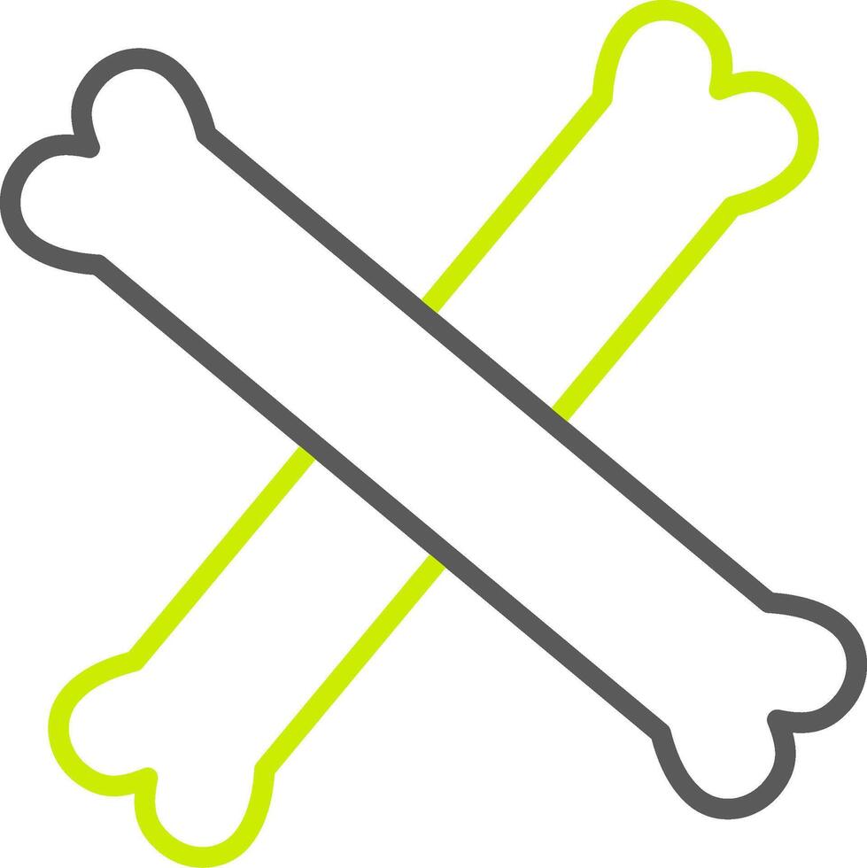 Bone Line Two Color Icon vector