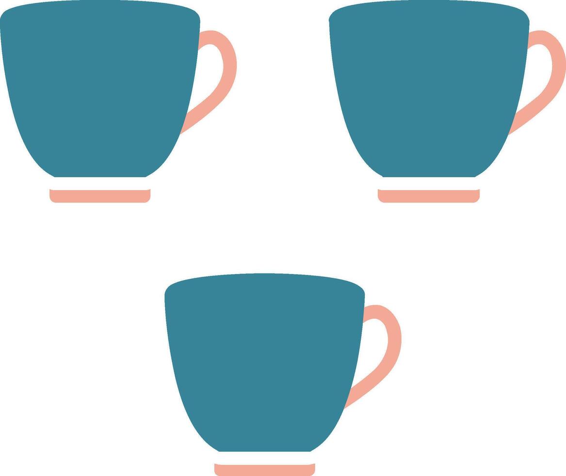 Cups Glyph Two Color Icon vector