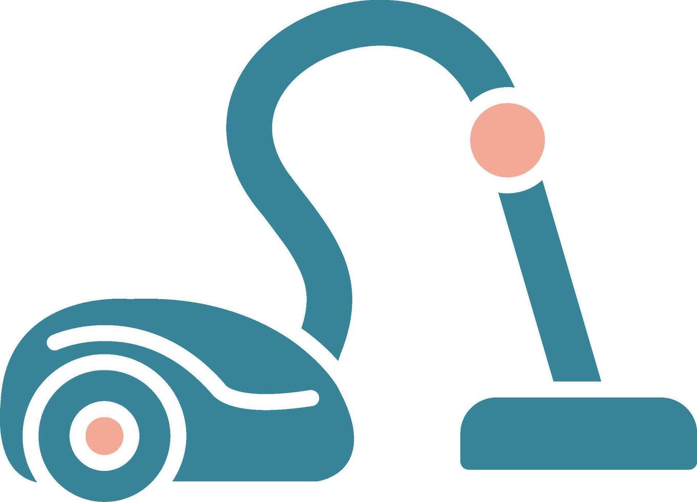 Vacuum Cleaner Glyph Two Color Icon vector