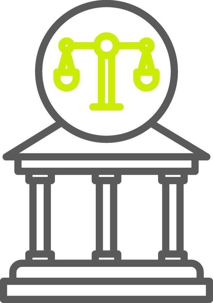 Court Line Two Color Icon vector