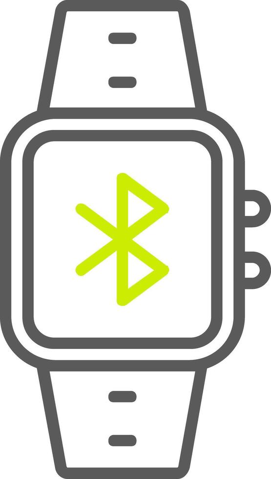 Bluetooth Line Two Color Icon vector