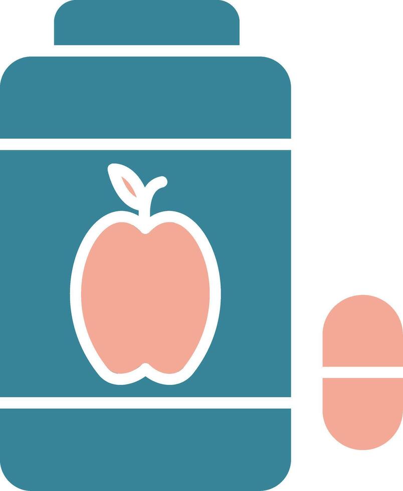 Vitamins Glyph Two Color Icon vector