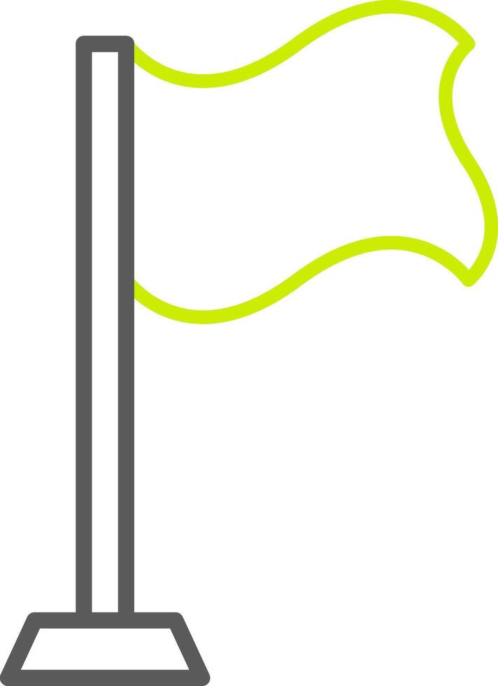 línea de bandera icono de dos colores vector