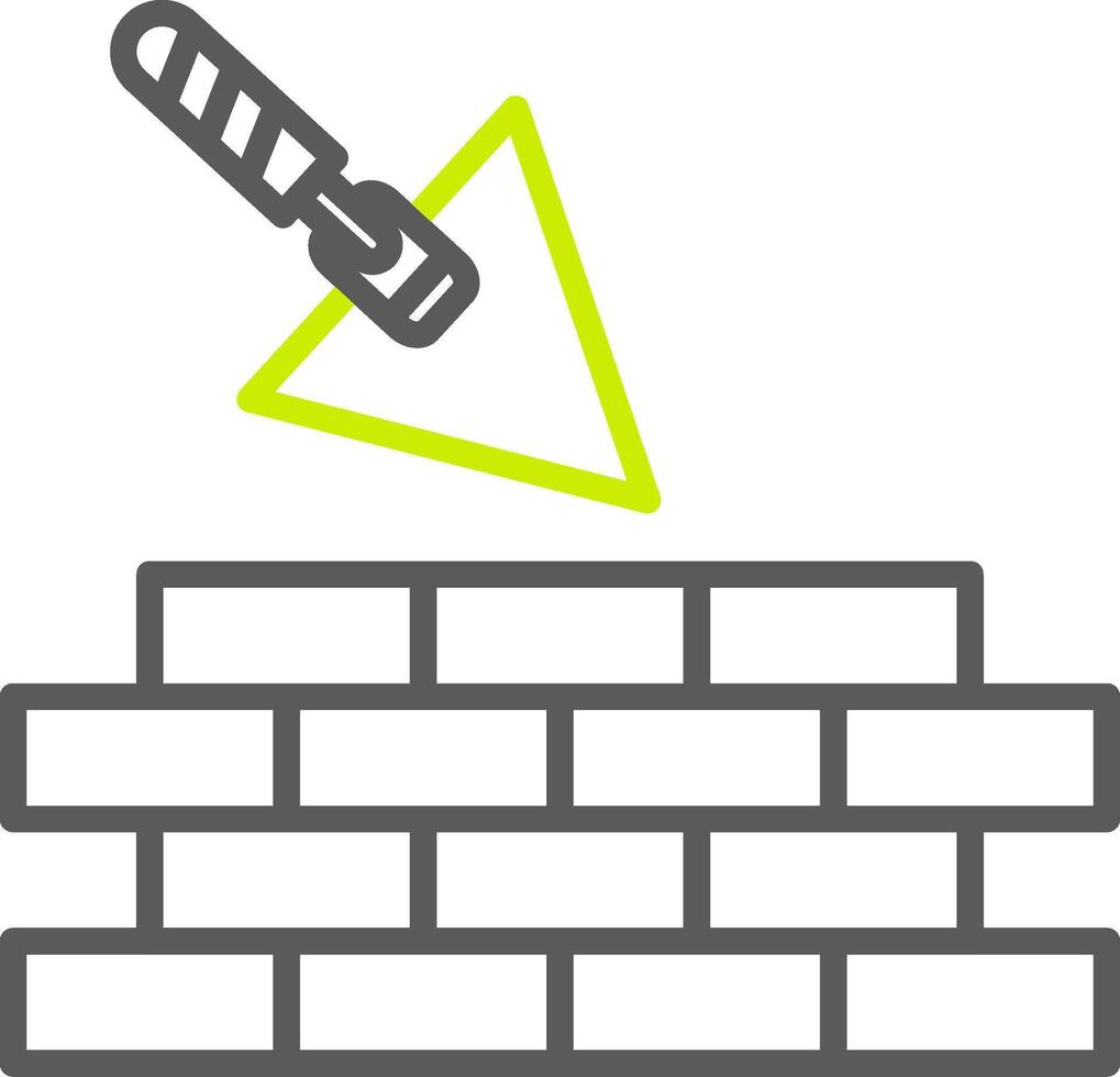 Brickwork Line Two Color Icon vector