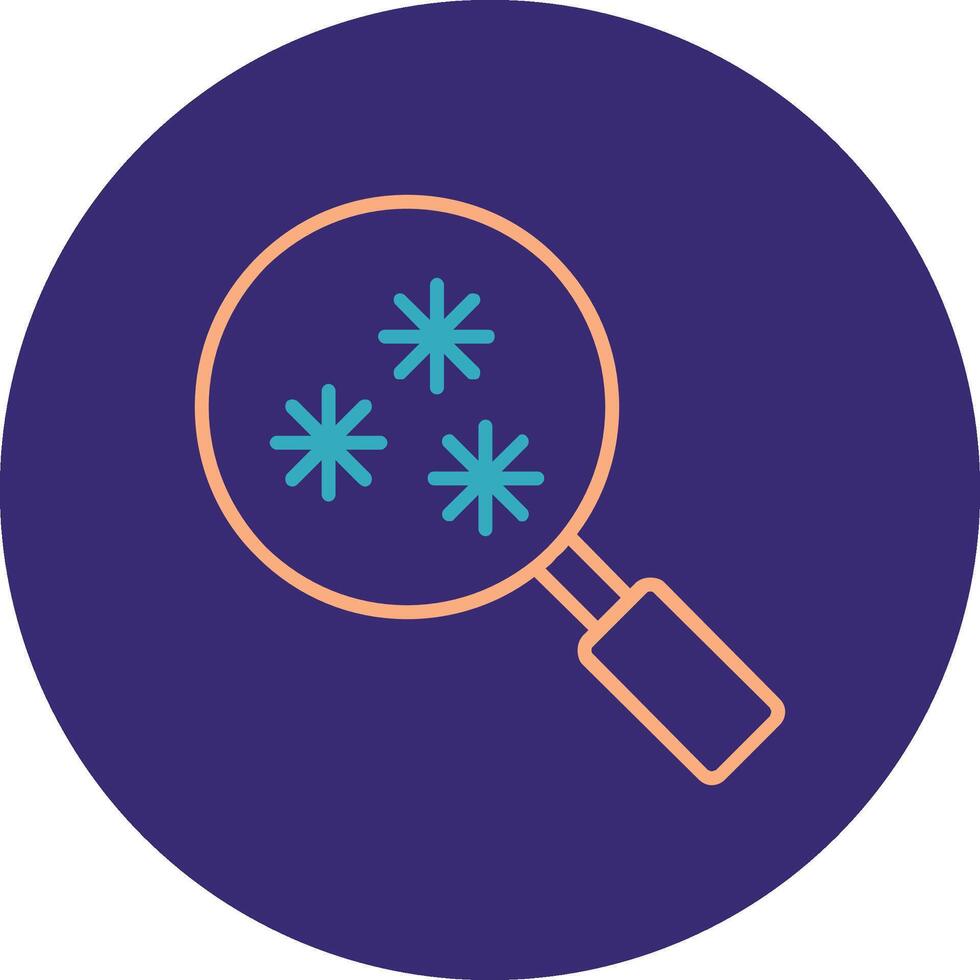 Virus Scan Line Two Color Circle Icon vector