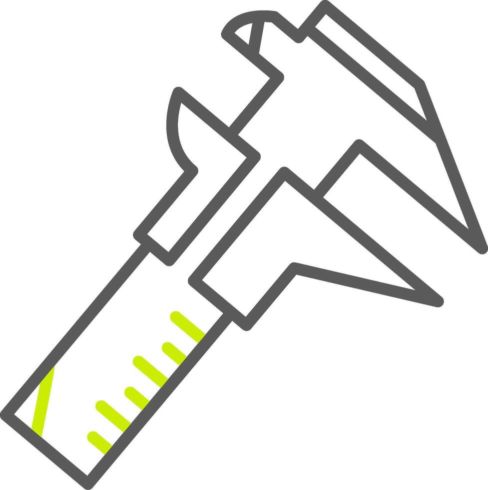 Caliper Line Two Color Icon vector
