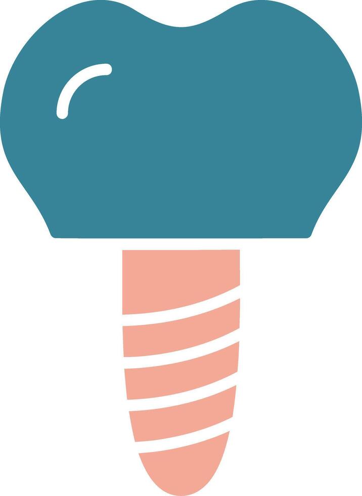 Implants Glyph Two Color Icon vector