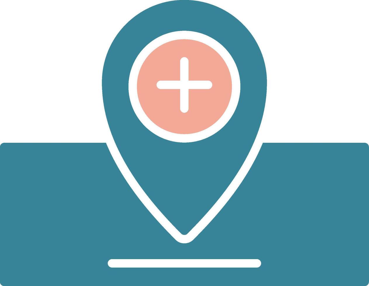 Location Glyph Two Color Icon vector