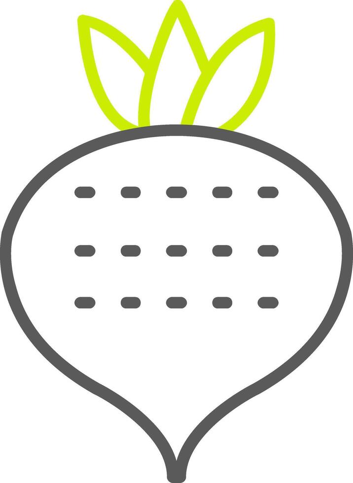 Turnip Line Two Color Icon vector