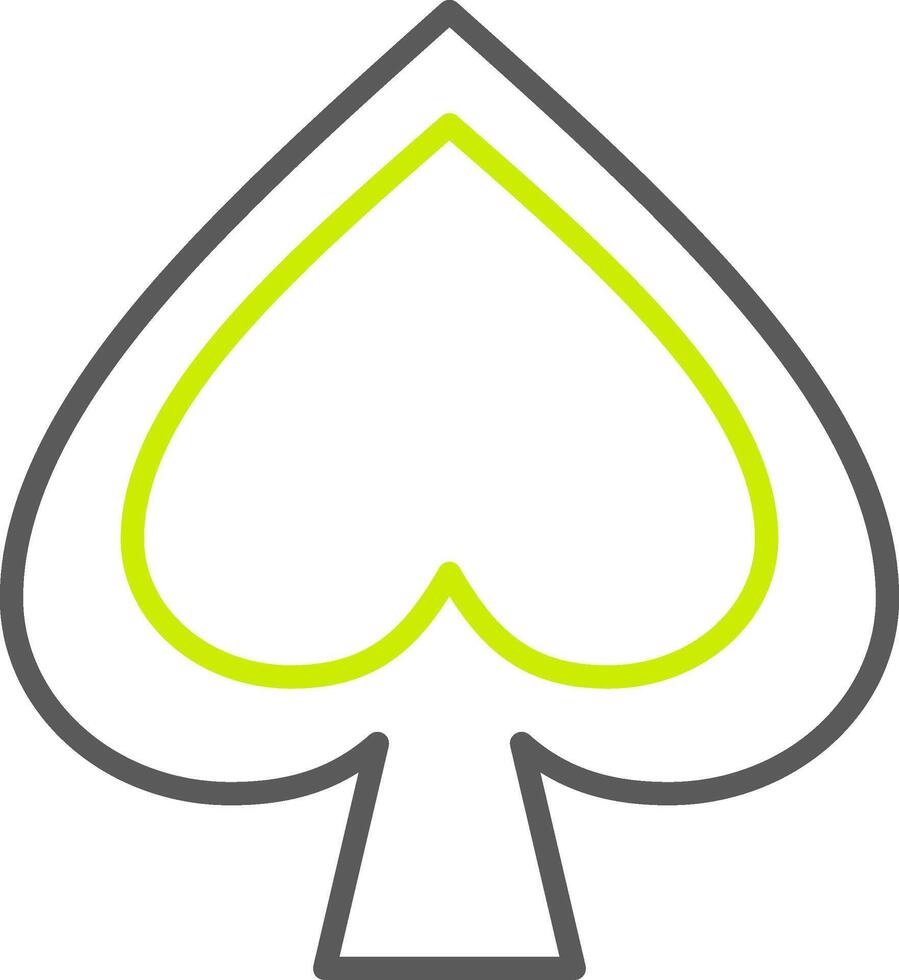 Spade Line Two Color Icon vector