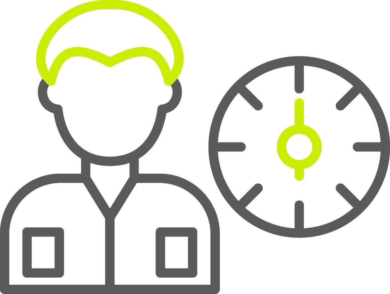 Working Hours Line Two Color Icon vector